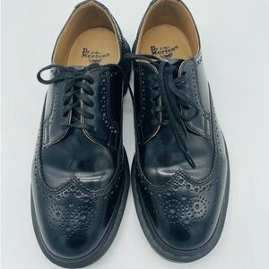 Dr. Martens Shiny Black Brogue Derbys